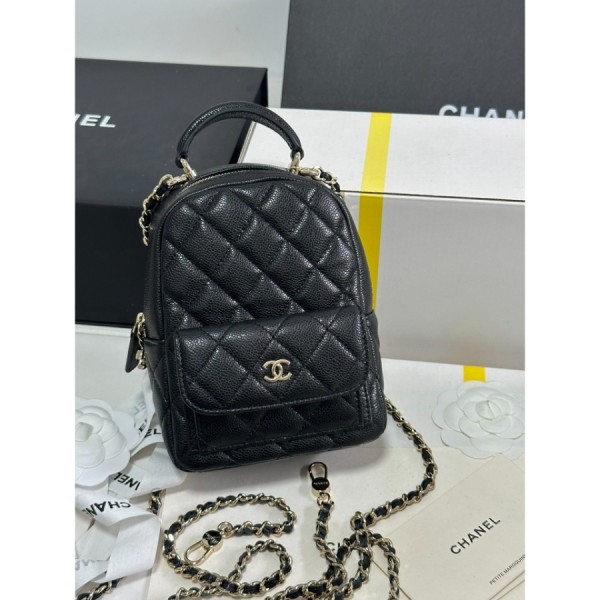 샤넬 24 크루즈 캐비어 탑핸들 백팩