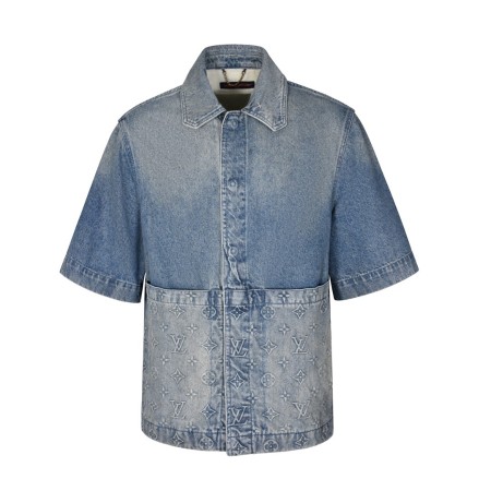 루이비통 워크에어 반팔 데님 셔츠
