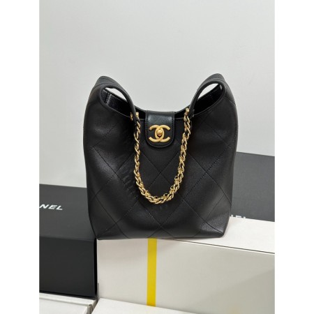 샤넬 호보 백 램스킨 골드 메탈 미디엄