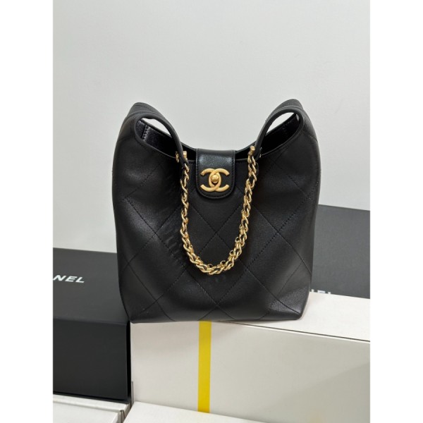 샤넬 호보 백 램스킨 골드 메탈 미디엄