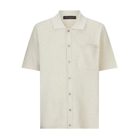 루이비통 모노그램 엠보스드 쇼트 슬리브 니트 셔츠