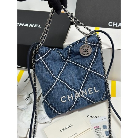 샤넬 CC로고 22 미니 호보백 데님