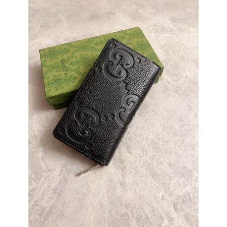 구찌 점보 GG 지퍼 장지갑