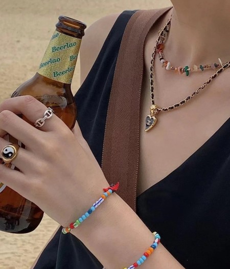 샤넬 하트 체인 목걸이