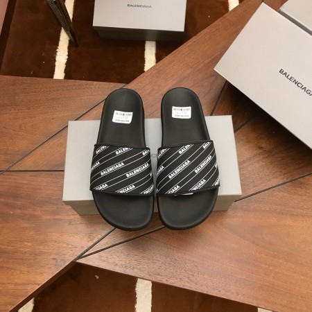 발렌시아가 로고 슬라이드 슬리퍼