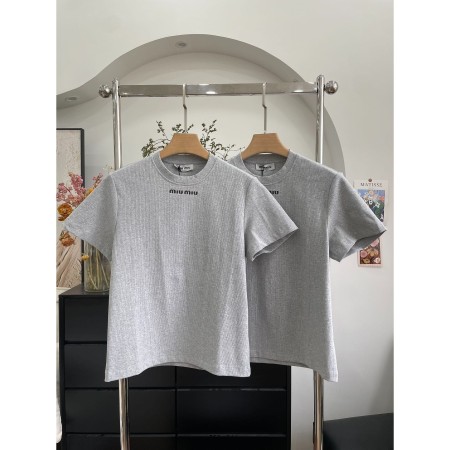 미우미우 자수 로고 여자 반팔