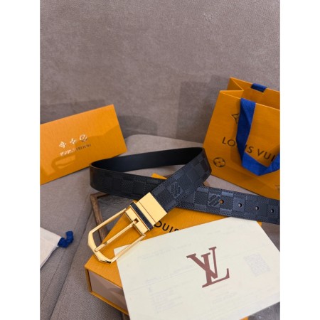루이비통 다미에 가죽 벨트 3.5cm