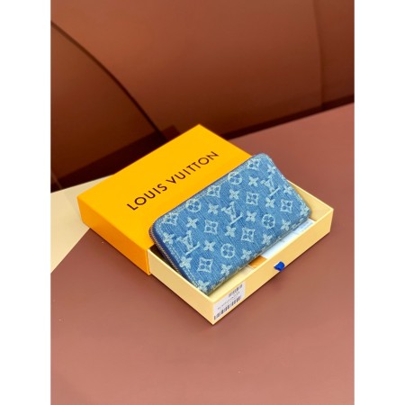 루이비통 지퍼 월릿 데님 장지갑