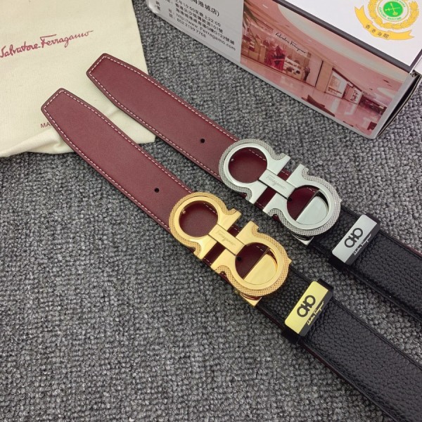 페레가모 리버서블 가죽 벨트 3.5cm