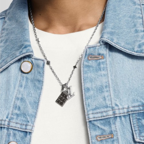 루이비통 LV 초콜릿 바 참 목걸이