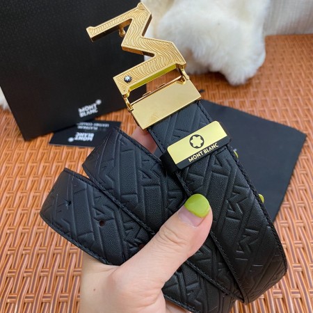 몽블랑 M 버클 가죽 벨트 35MM