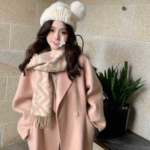 펜디 캐시미어 F 로고 스카프