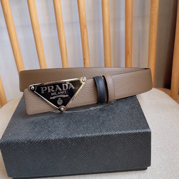 프라다 리버서블 가죽 벨트 35MM