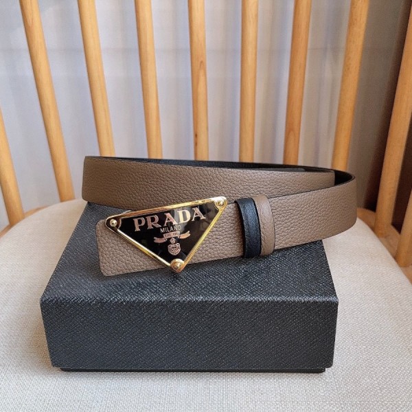 프라다 리버서블 가죽 벨트 35MM