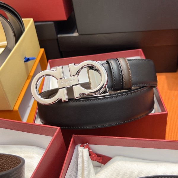 페레가모 리버서블 가죽 벨트 35MM