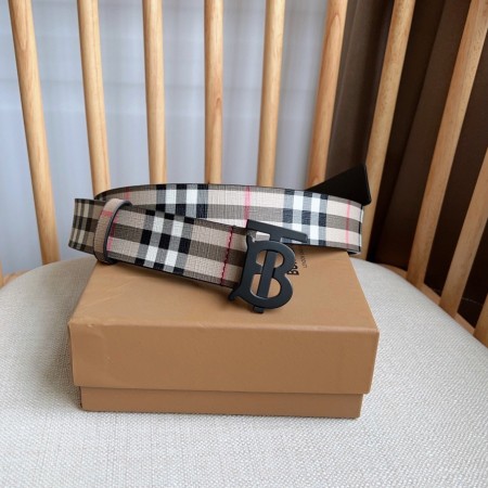 버버리 체크 TB 벨트 35MM