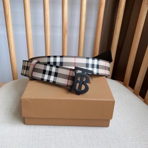 버버리 체크 TB 벨트 35MM