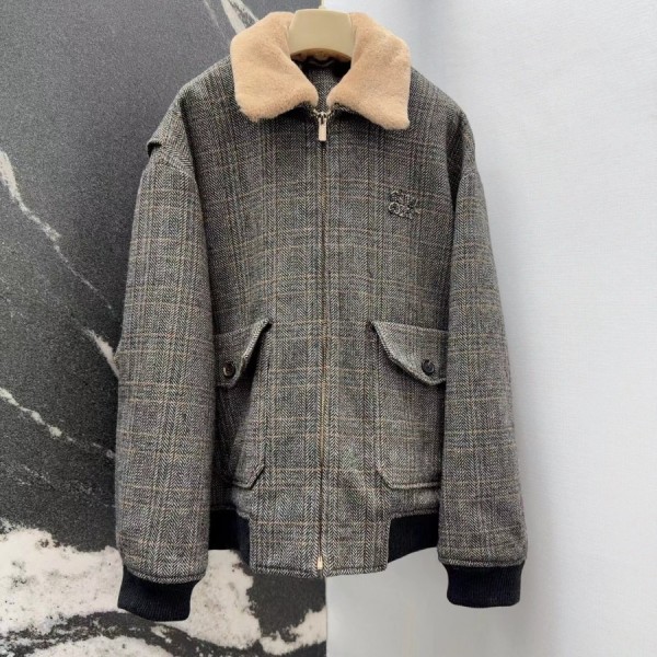 미우미우 칼라 셰브론 블루종 여성 자켓